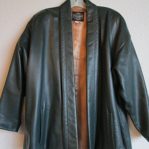 Green lambskin leather jacket brown satin lining. S-M size new condition w tags
